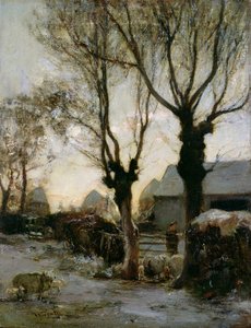 冬の農場 作： James Lawton Wingate